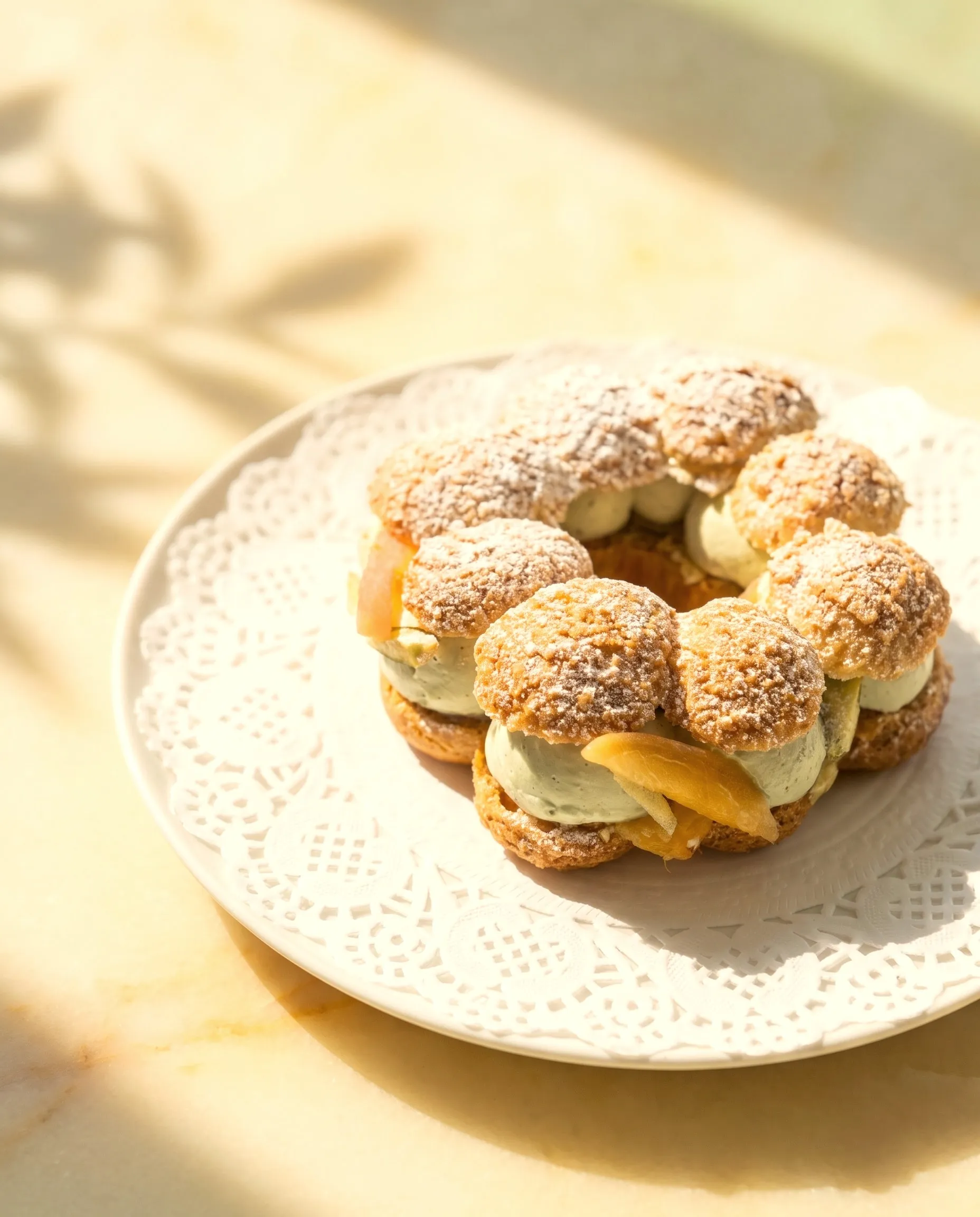 Pistachio Paris-Brest ring