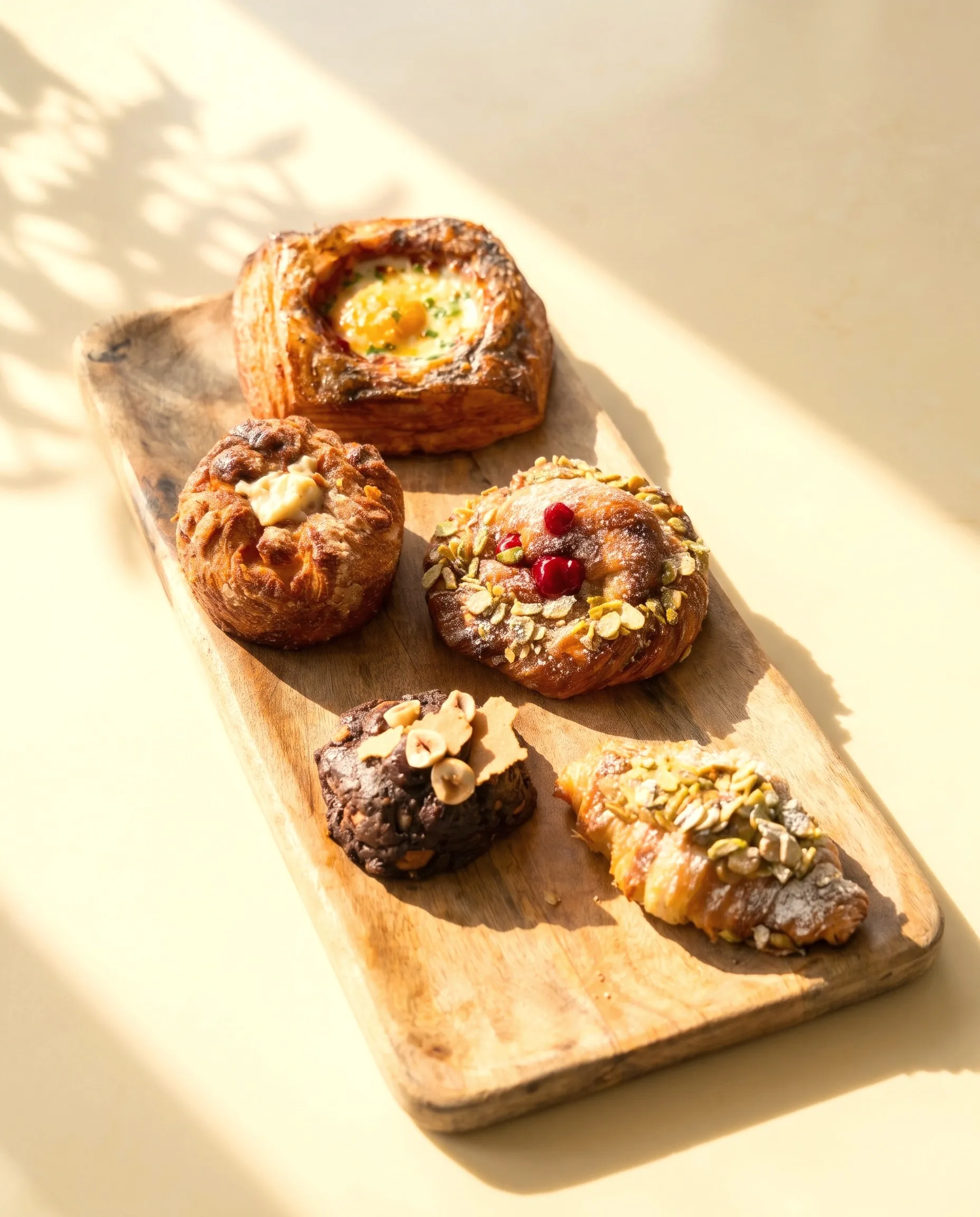 Board of assorted danish pastries